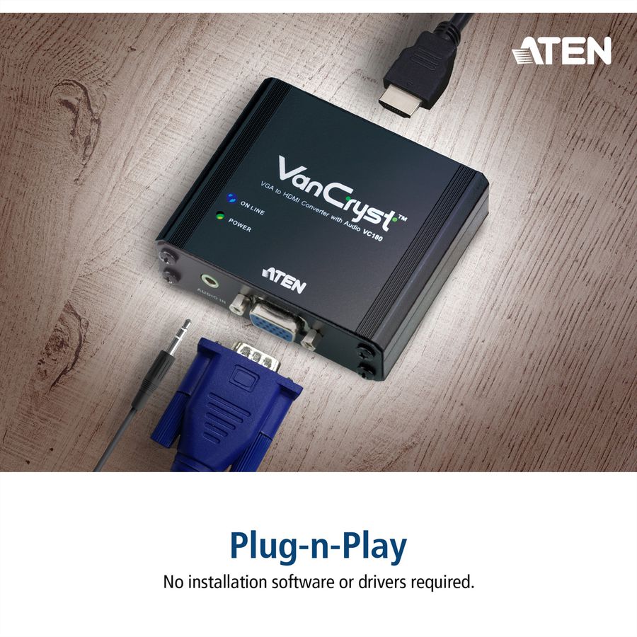ATEN VC180 Convertisseur audio-vidéo VGA-HDMI