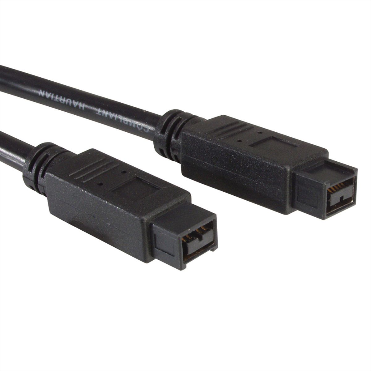 ROLINE IEEE 1394b Kabel, 9/9polig, schwarz, 1,8 m