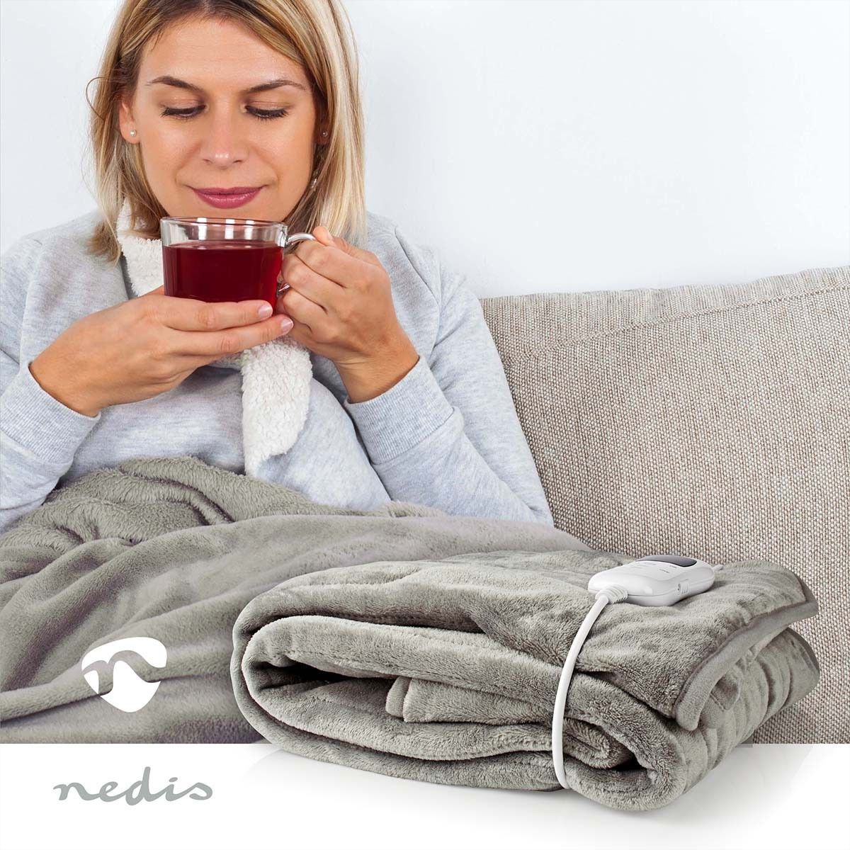 Couette électrique Nedis, 180 x 130 c, lavable
