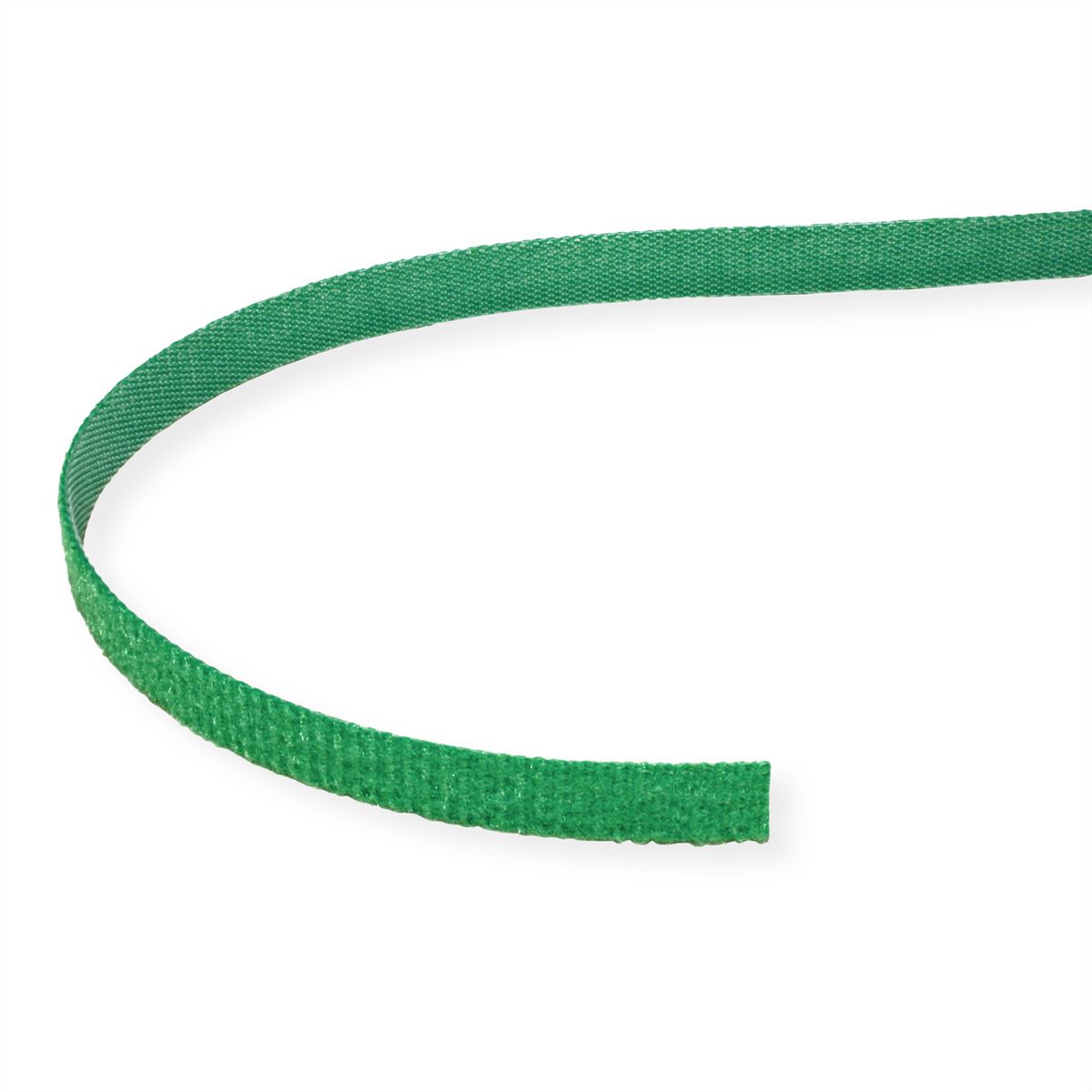 VALUE Bande auto-agrippante sur rouleau, 10mm, vert, 25 m