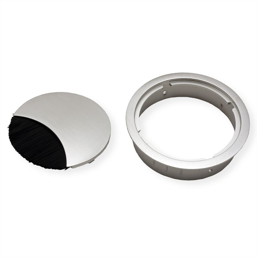 BACHMANN LOOP ROUND Passe-câbles, rond, argent