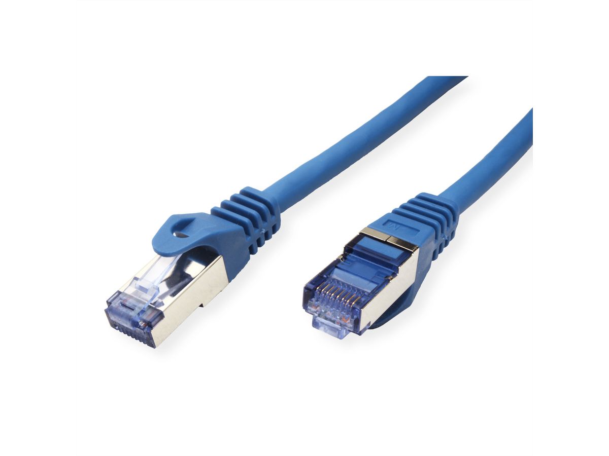 Cordon ROLINE S/FTP(PiMF) Cat.6A / 10 Gigabit, LSOH, Component Level, bleu, 10 m