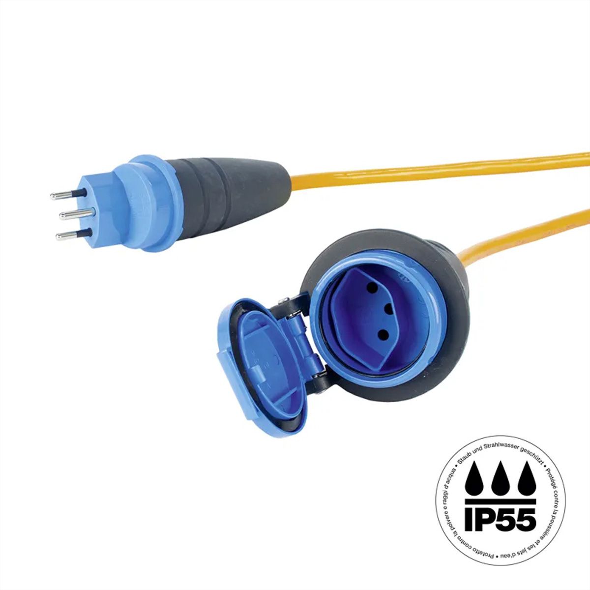 Steffen Verlängerungskabel Prof. EPR-PUR, 3x1.5mm2, T13-T13, IP55, 10m