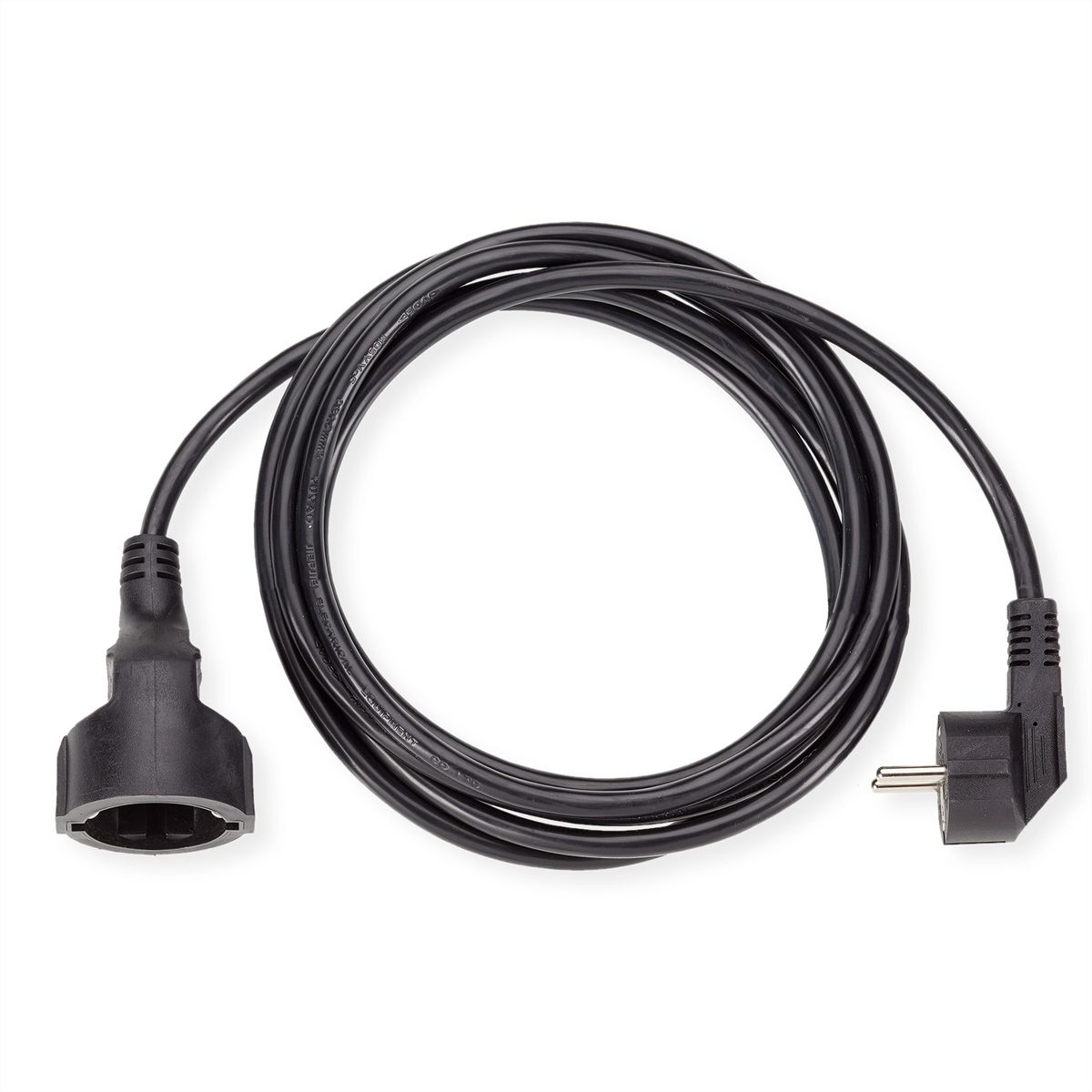 BACHMANN AC230V Câble prolongateur, prises type 2P+T allemand, noir, 10 m