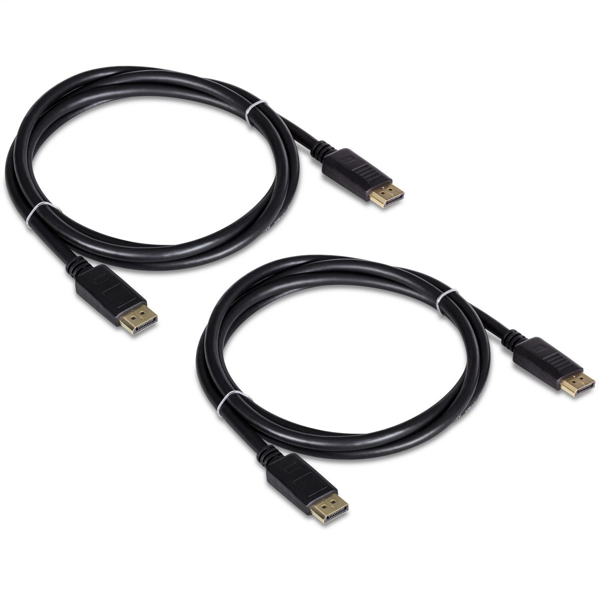 TRENDnet TK-DP06/2 Câble DiplayPort 1.2, Pack de 2, noir, 1,8 m
