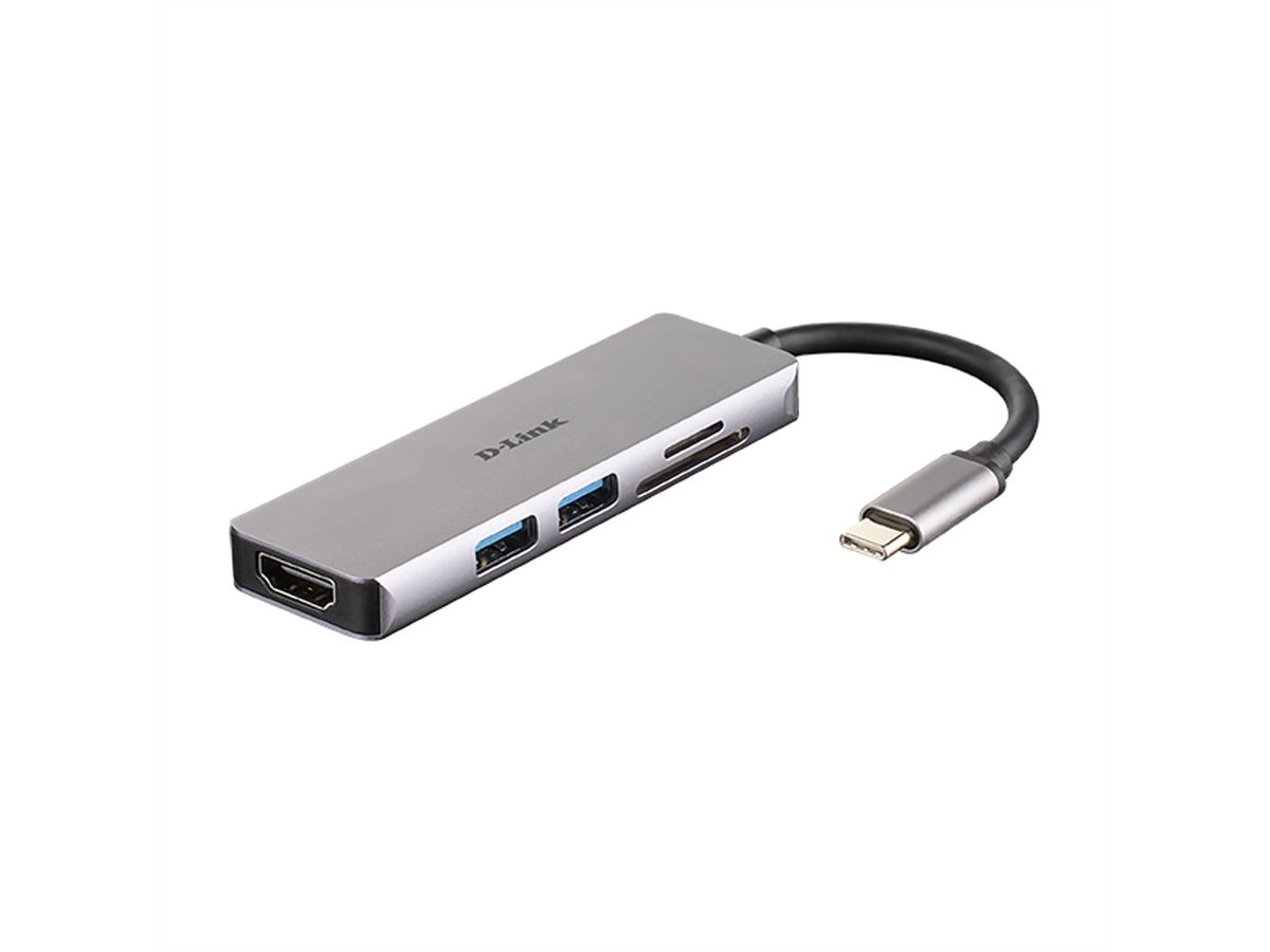 D-LINK DUB-M530 Hub USB‑C 5‑en‑1 avec HDMI/lecteur de carte