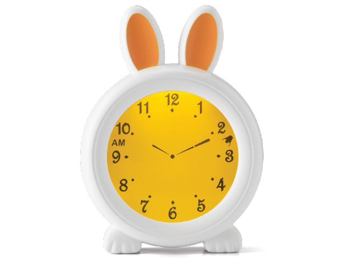 Alecto BC100BUNNY Schlaftrainer, Nachtlicht und Wecker, Weiss