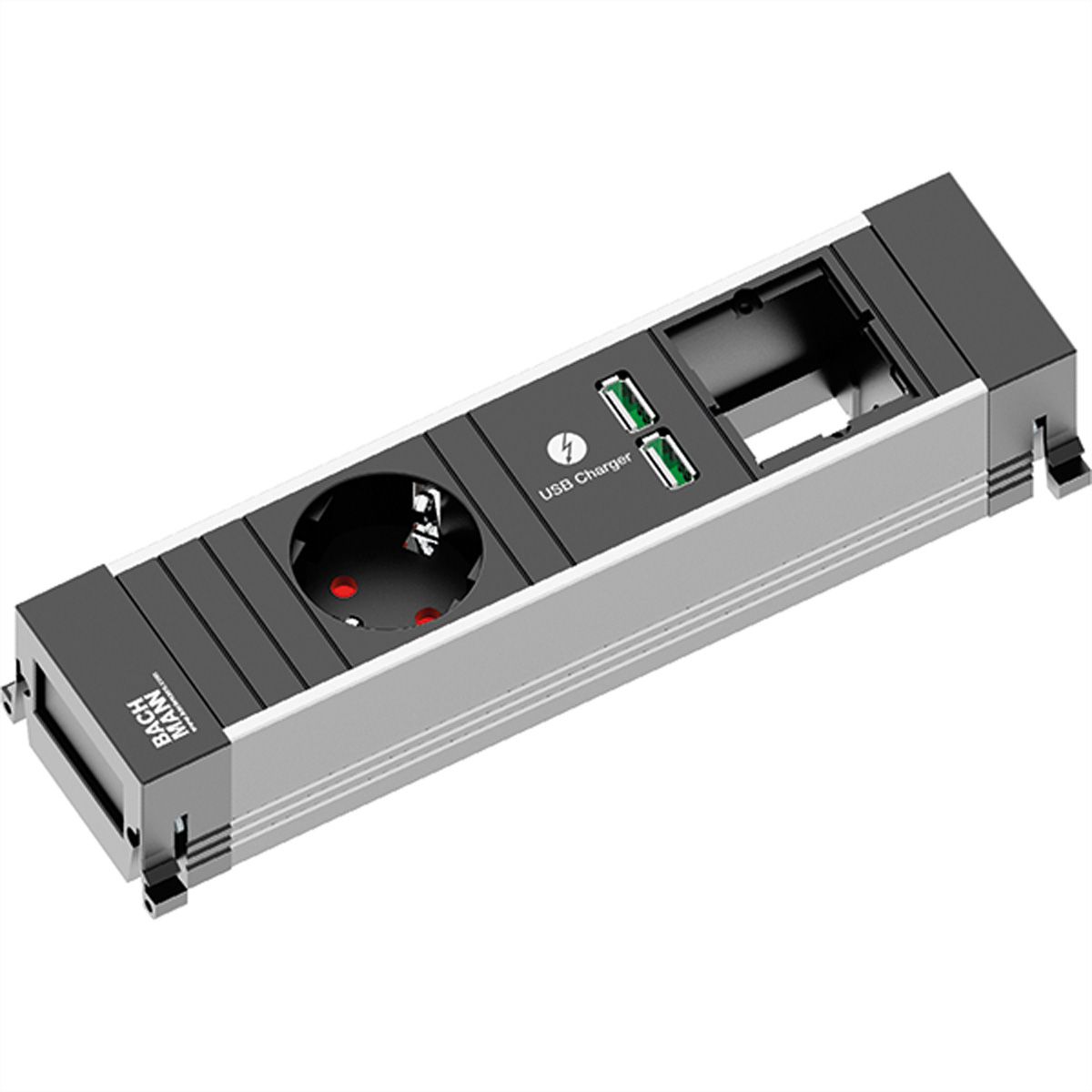 BACHMANN POWER FRAME Small 1x Schutzkontakt 1x USB Charger 1x ABD