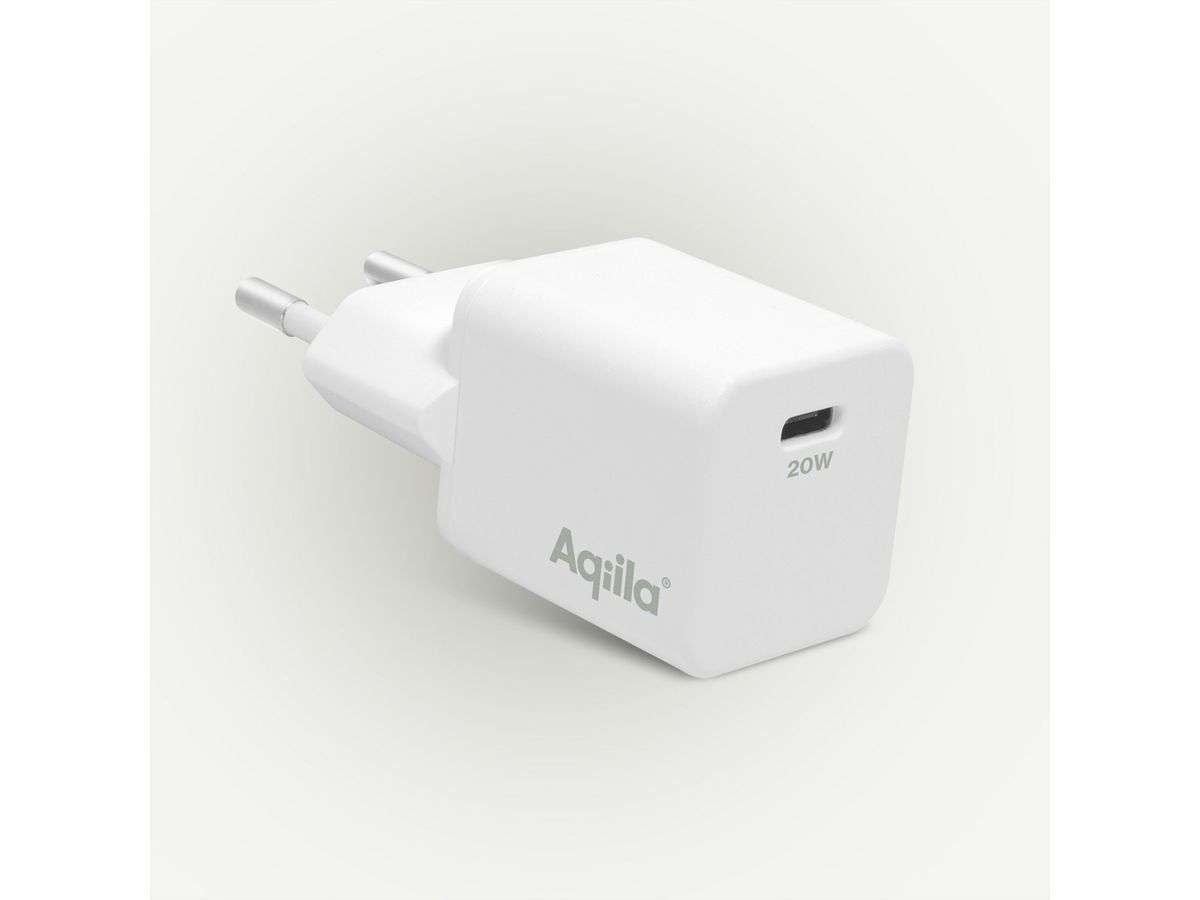 Aqiila UCB-C Chargeur de prise W1, 20W 1x USB-C