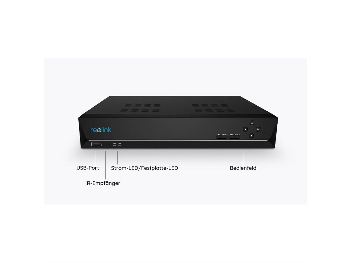 **Retoure**Reolink RLN8-410 8-Kanal PoE NVR inkl. 2TB Festplatte