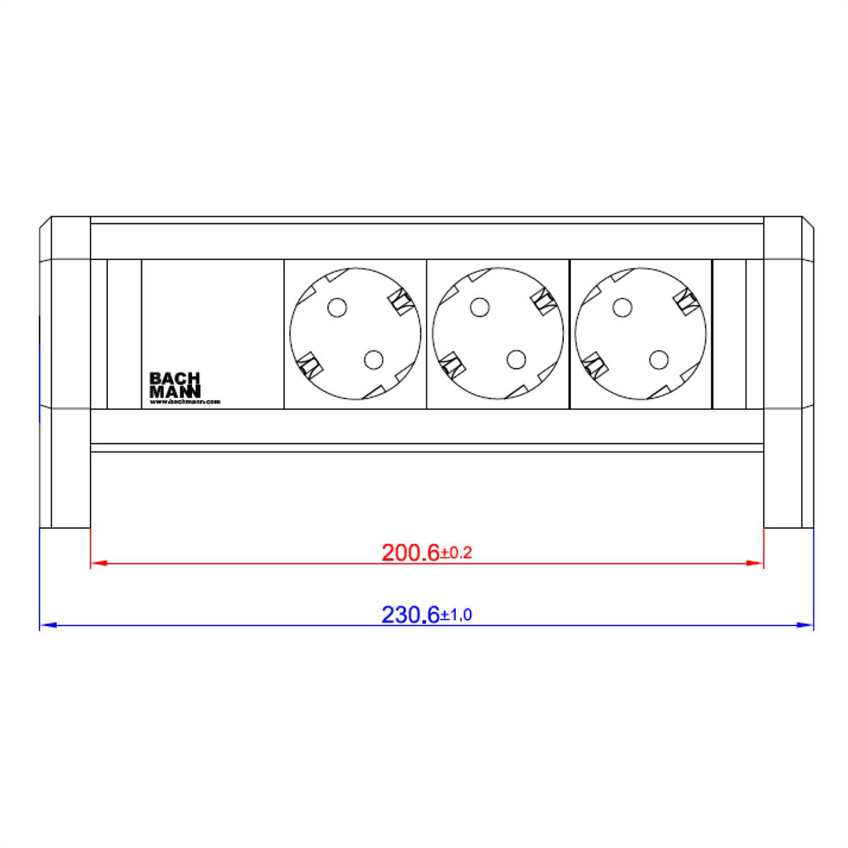 BACHMANN DESK 3x contact de protection