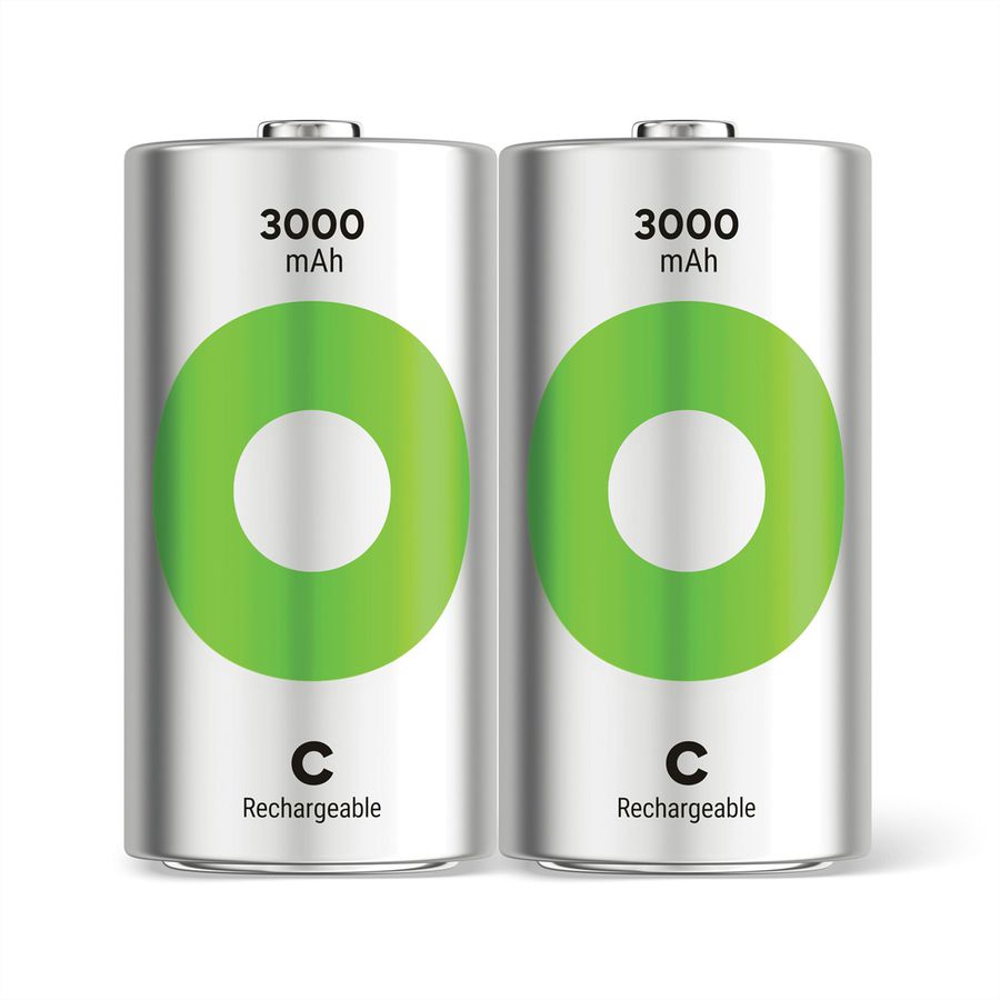 GP Batteries Recyko+, Akku 2xC, 3000 mAh, 1,2 V
