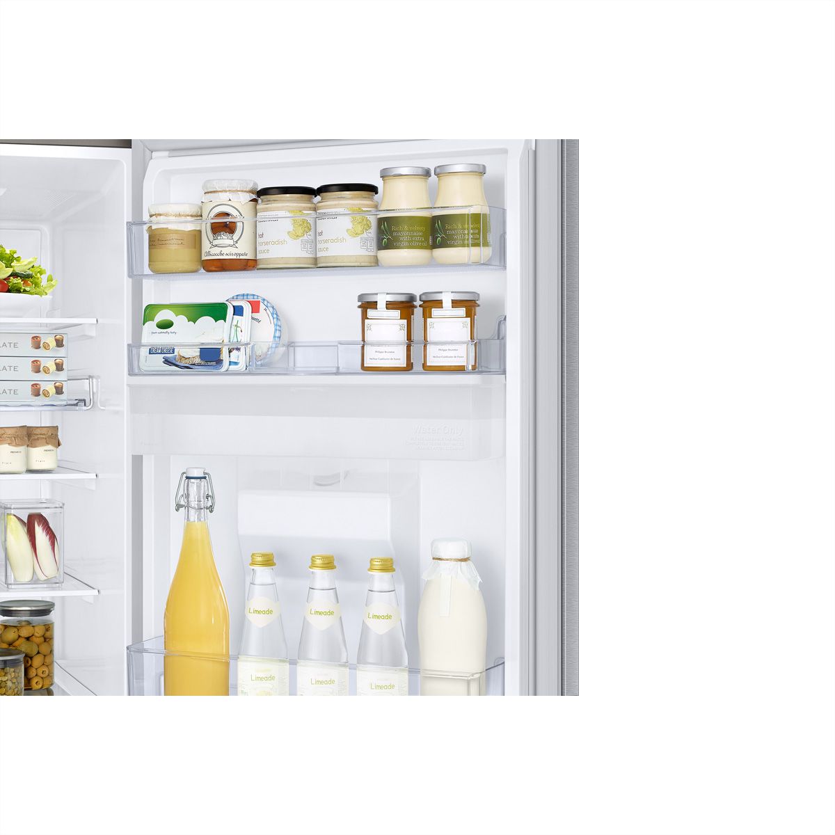 Samsung Réfrigérateur-congélateur RB7300 , 341l, D, WiFi, argenté avec poignée encastrée