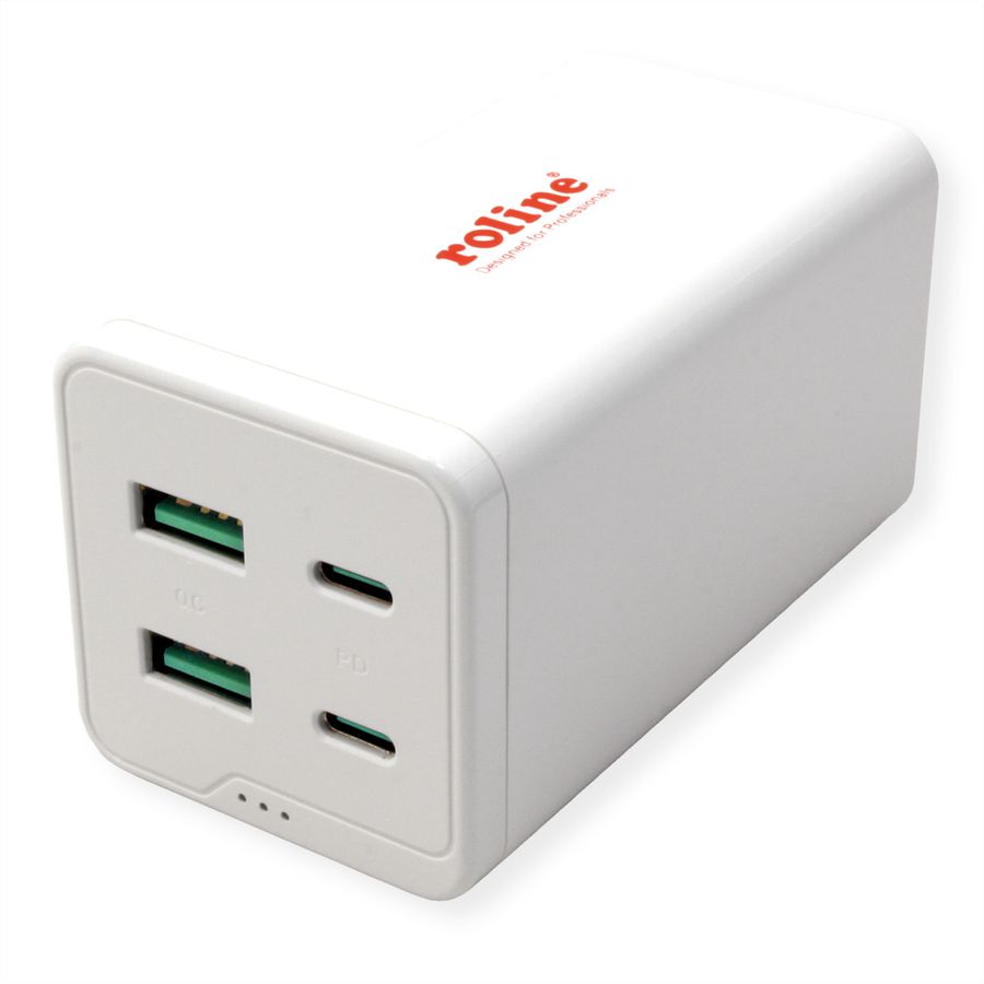 ROLINE Chargeur USB, 4 ports USB (2x USB-C, 2x USB-A QC3.0), max. 120W