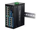 TRENDnet TI-PG262 Switch Rail DIN PoE+ Gigabit, industriel renforcé à 26 ports