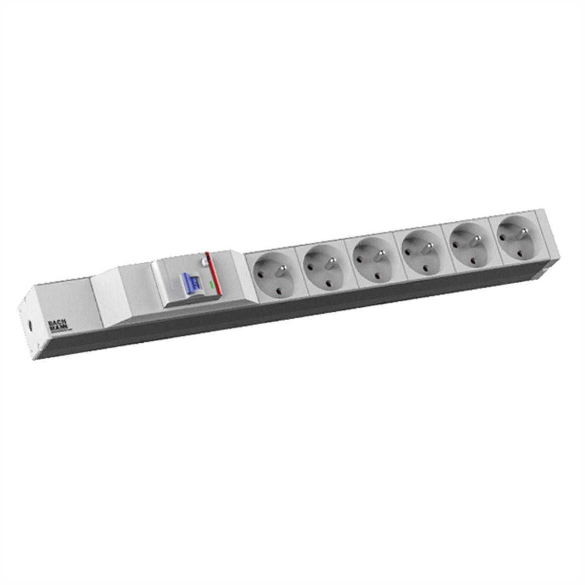 BACHMANN 19" 1UH 6xUTE 1xFI courant 2,0m CEE7/7