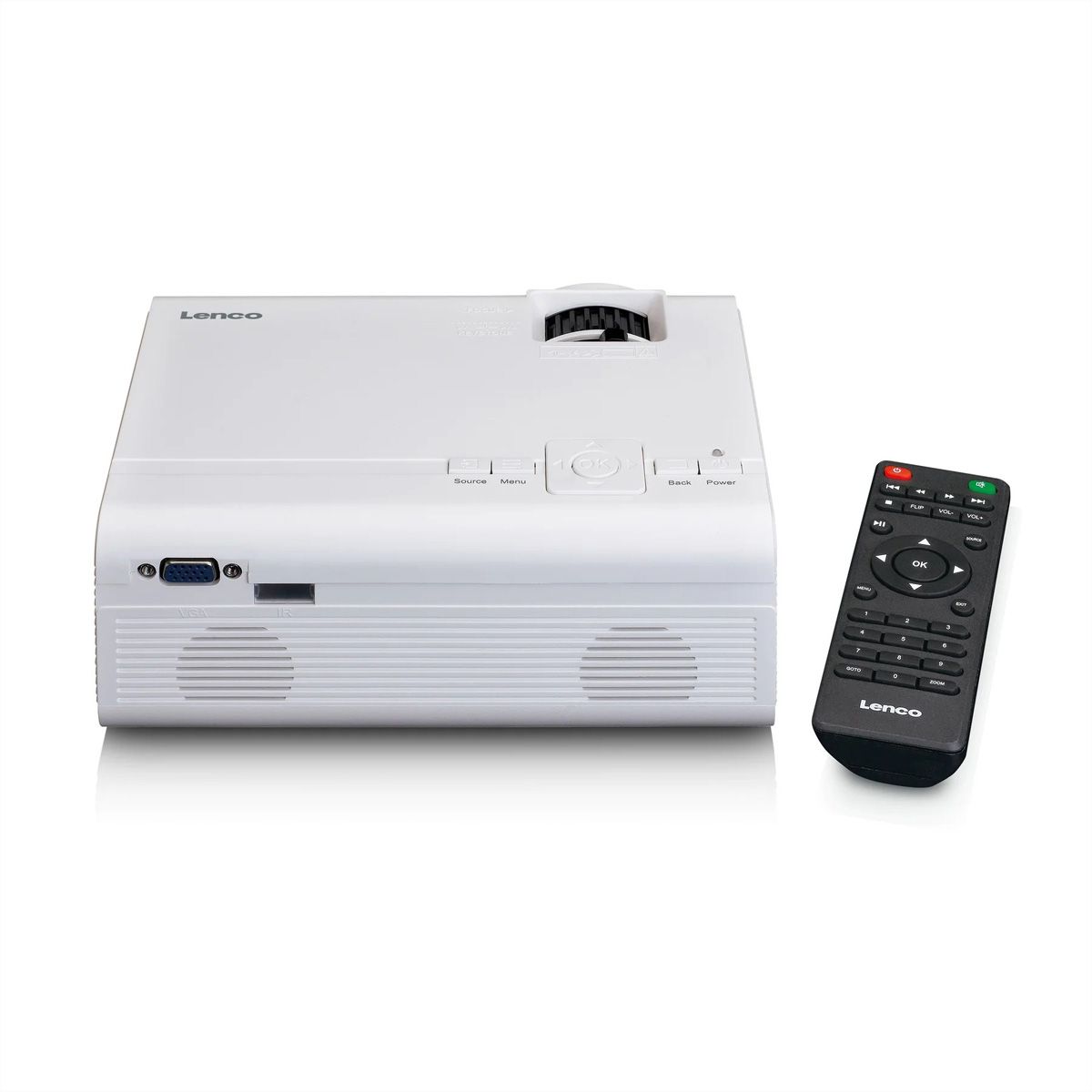 Lenco Beamer LPJ-280WH blanc, LED,, HDMI, AV-In, 2800 Lum. 3000:1