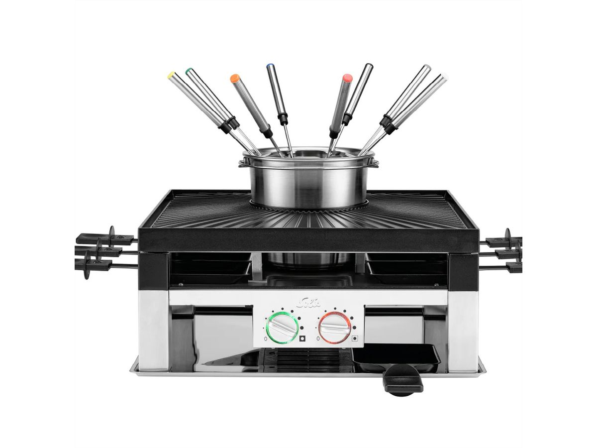 Barbecue combiné Solis 3 en 1, argent