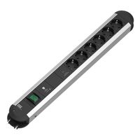 BACHMANN PRIMO 6xCEE7/3 1xGVS-Plus 1xinterrupteur 2,0m CEE7/7