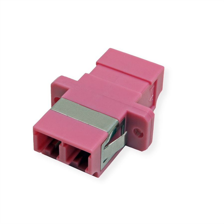 Coupleur FO MM OM4, LC/LC duplex, violet