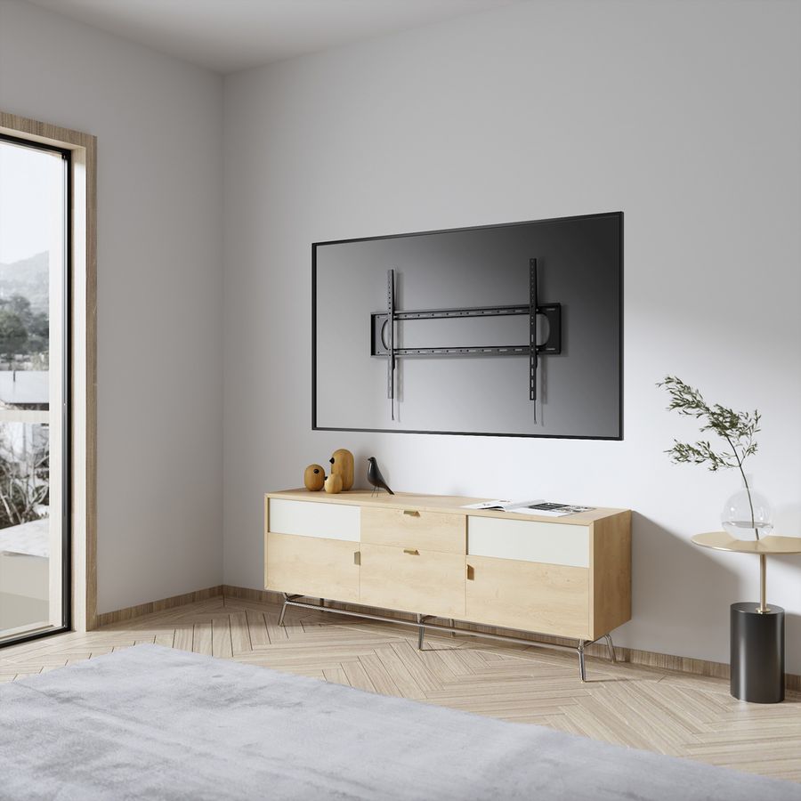VALUE Support mural TV, distance murale de 35 mm, fixe, 60–120 pouces, jusqu'à 120 kg