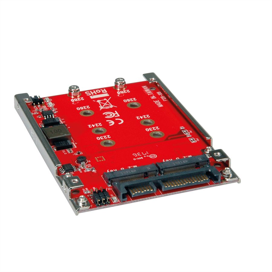 ROLINE Adaptateur M.2 vers SATA III SSD, 2 x M.2 NGFF SSD, bootable et compatible RAID
