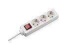 BACHMANN SELLY Bâti de prises 3x contact de protection, interrupteur, blanc, 1,5 m
