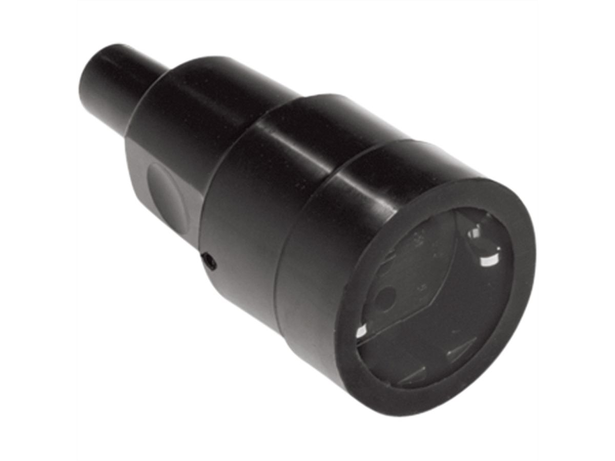 BACHMANN Vollgummikupplung schwarz, Knickschutz montierbar