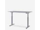 WRK21 Schreibtisch Smart 180 x 80 cm, Höhenverstellbar, Grau Uni / Grau