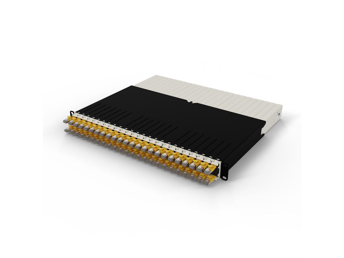 patchbox.one 8RU STP gelb Cat.6a 0,8m