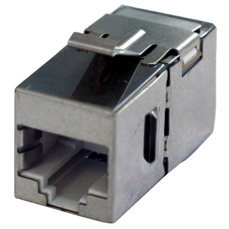 BACHMANN Keystone CAT6a STP Coupleur RJ45 blindé, argent