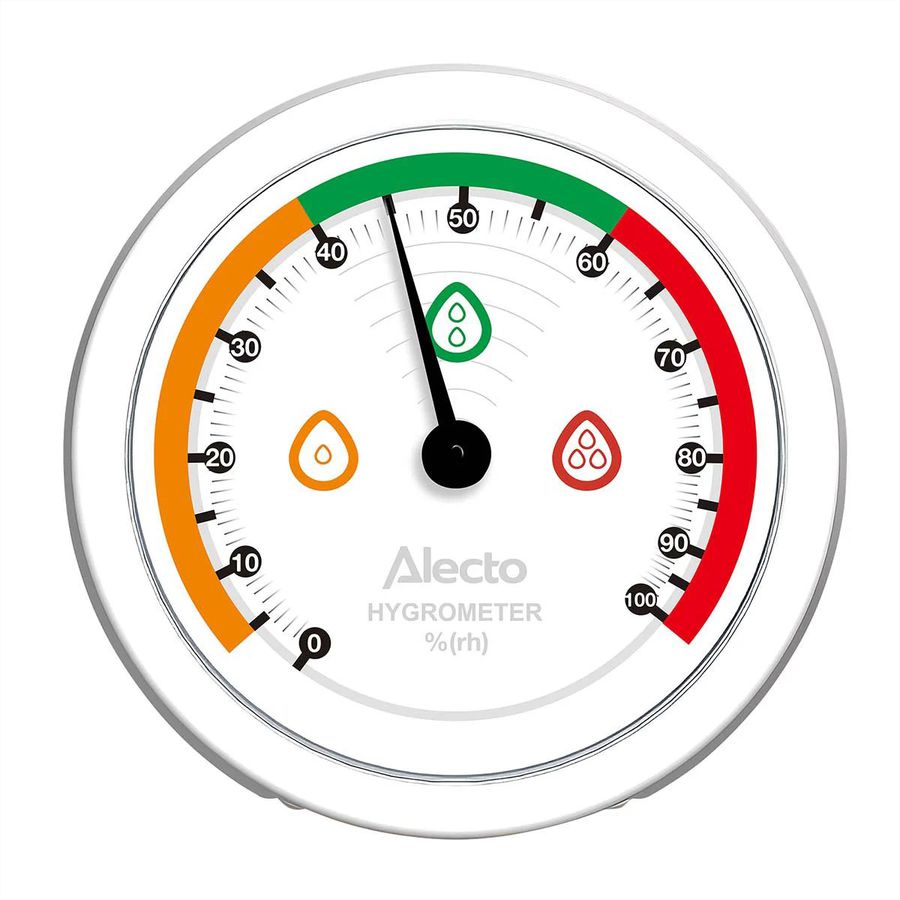 Alecto Hygrometer WS-05WH Weiß, analog