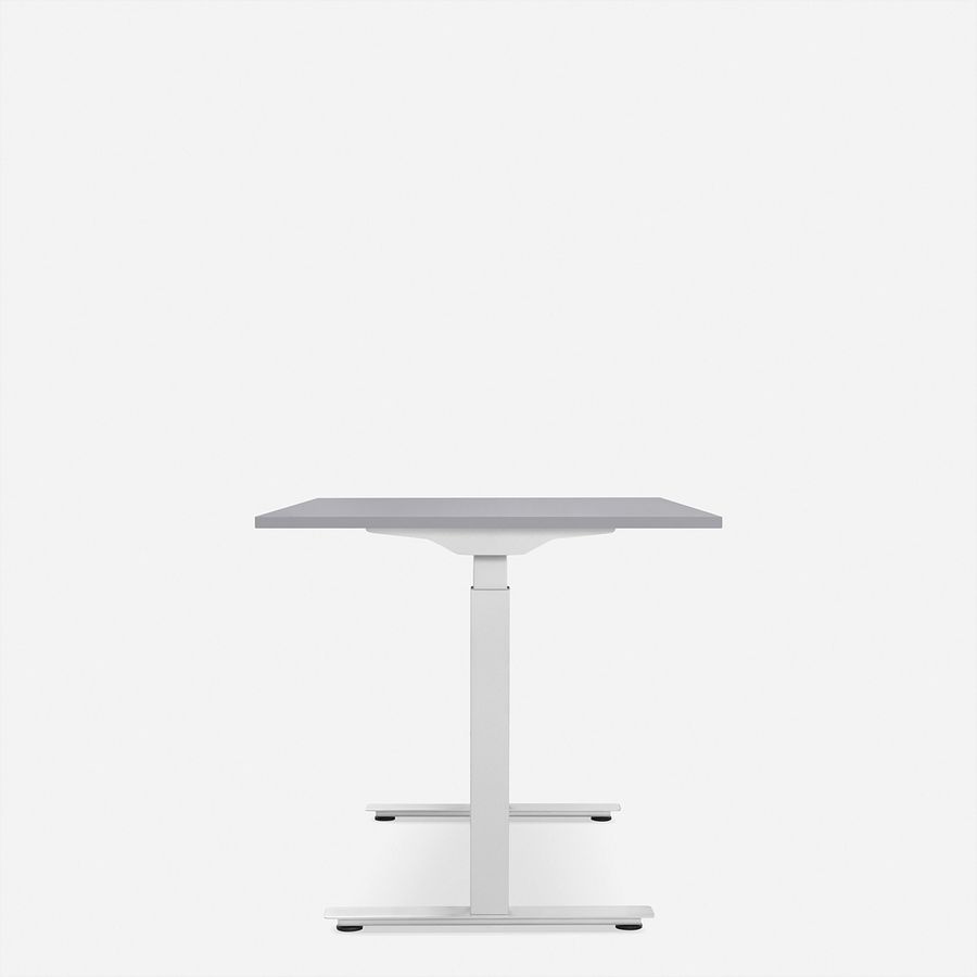 WRK21 Schreibtisch Smart 180 x 80 cm, Höhenverstellbar, Grau Uni / Weiss