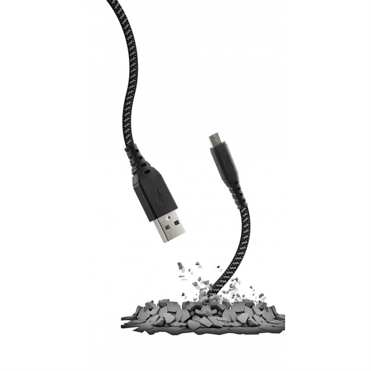 T'NB XW1.5M USB/Micro USB Kabel, schwarz/grau, 1.5 Meter