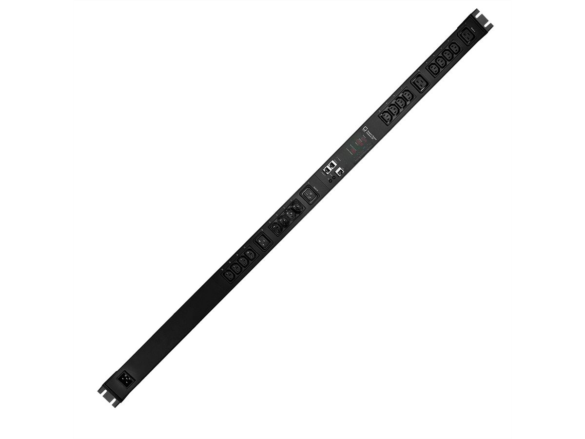 GUDE EPC 87-1210-18 20-fach switched & metered PDU, vertikaler Einbau 0HE, schwarz, 135 cm
