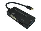 VALUE Adapterkabel Mini DisplayPort - VGA / DVI / HDMI, v1.2, Aktiv