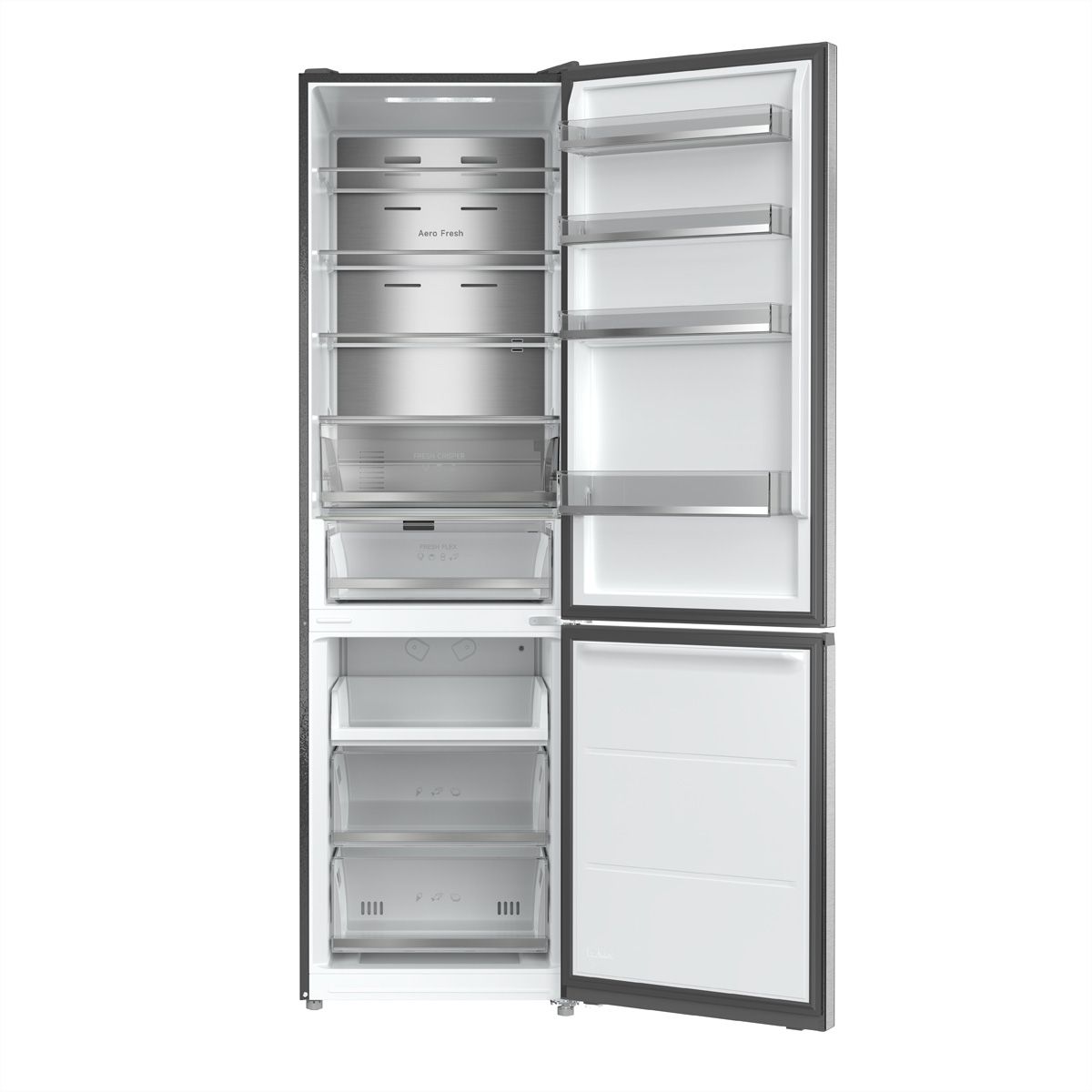 Dreame Kühl-Gefrierkombination MegaPRO, 456L, DRB450WMBCCH, C, Inox look