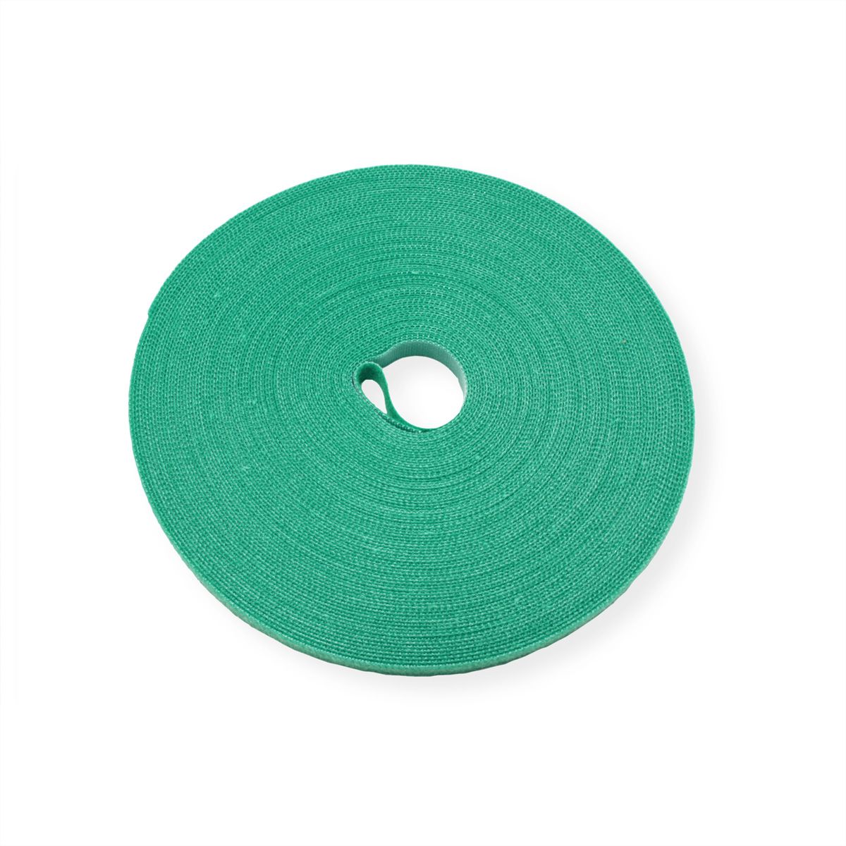 VALUE Bande auto-agrippante sur rouleau, 10mm, vert, 25 m
