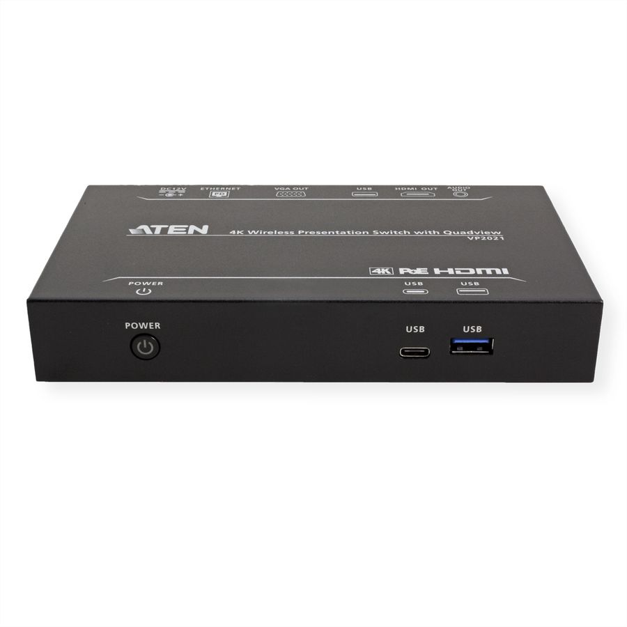 ATEN VP2021 Matrice de présentation sans fil 4K avec quadravision