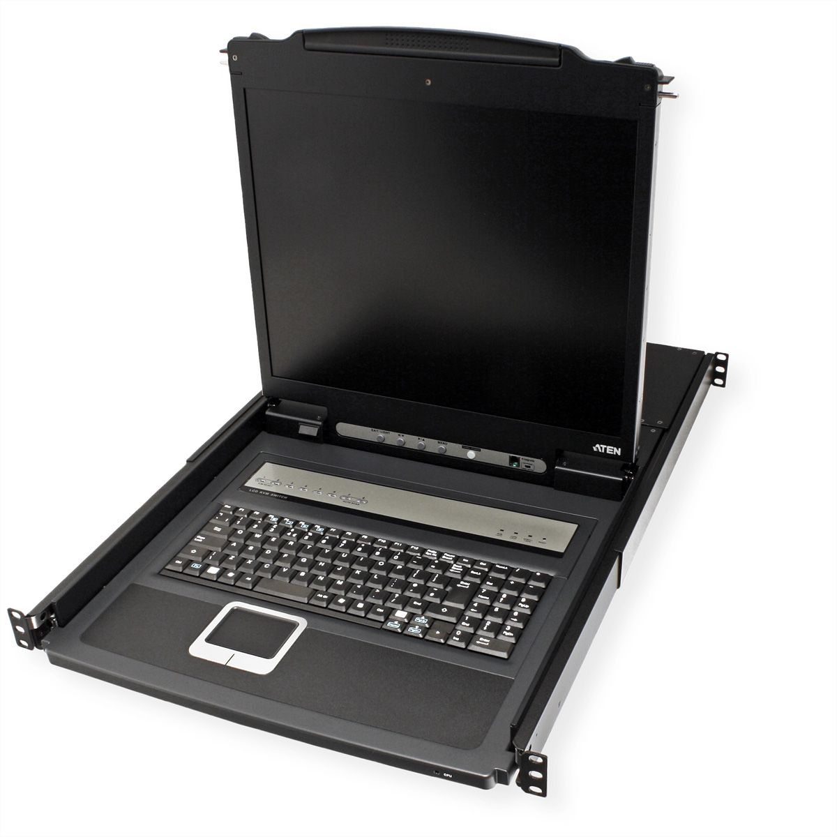ATEN CL1308N Commutateur KVM, 48cm TFT, VGA, PS/2-USB, 8 ports, DE-Layout
