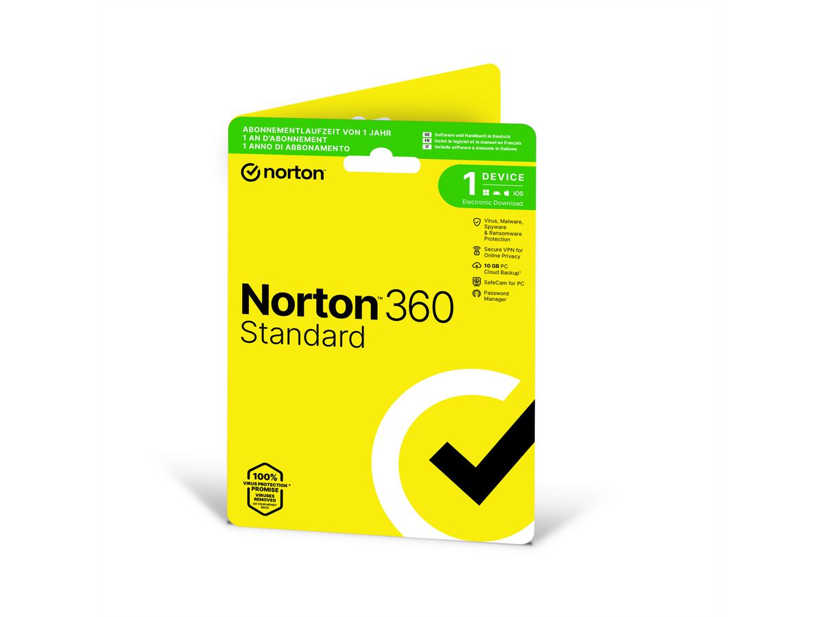 Norton 360 Standard 1 Device, 10GB, 12 Monate