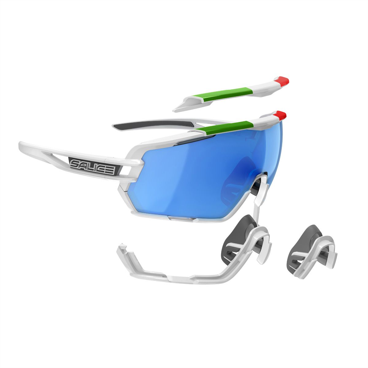 Salice Occhiali Sportbrille 020ITA, White ITA / RW Blue