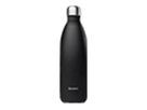 Qwetch Matt Isolierte Stahlflasche, 1l, schwarz
