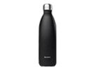 Qwetch Matt Isolierte Stahlflasche, 1l, schwarz