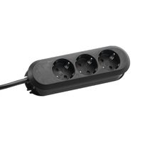 BACHMANN SMART Steckdosenleiste 3x Schutzkontakt, schwarz, 1,5 m