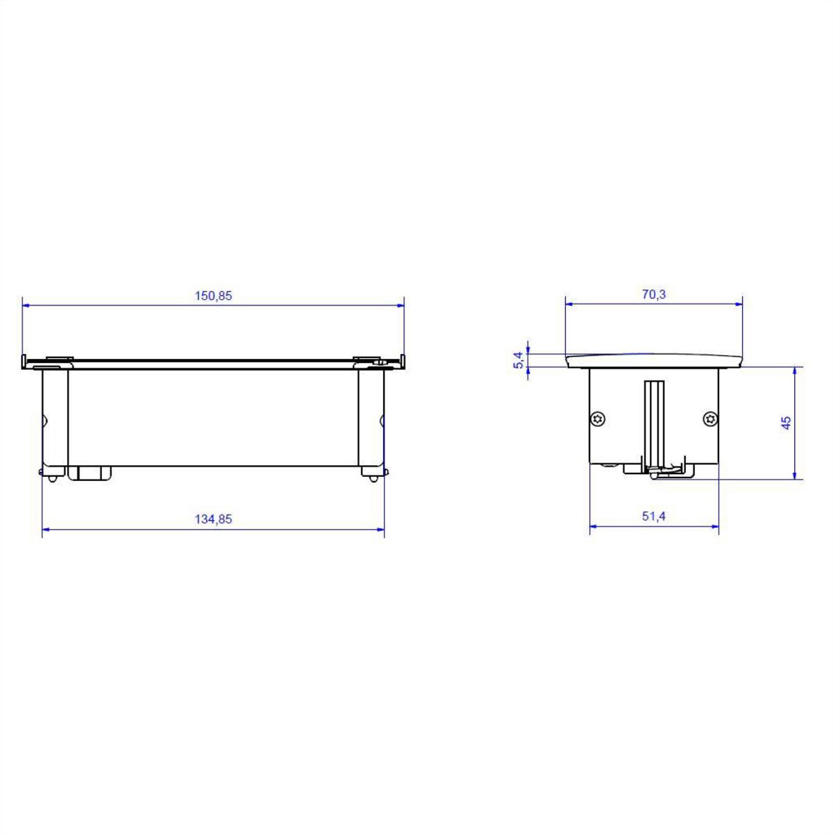 BACHMANN KAPSA X-Small 2x Schutzkontakt, Montagestecker