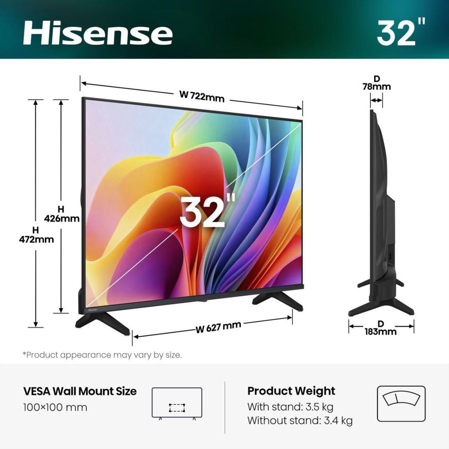 Hisense TV 32A49S 32", FHD, 60Hz