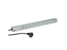 BACHMANN IT PDU ALU 1HE 12x Schutzkontakt, ÜSS, Zuleitung mit Schutzkontaktstecker