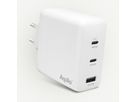 Aqiila UCB-C Chargeur de prise W4, 120W 2x USB-C 1x USB-A