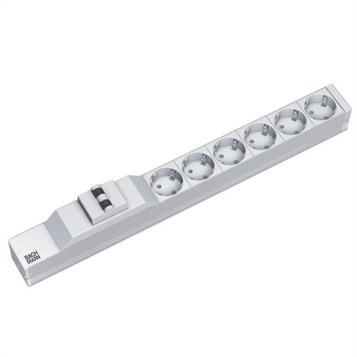 BACHMANN Bâti de prises 19" 6x contact de protection 1x disjoncteur de protection, 2 m
